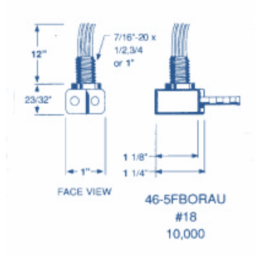 A blue and white drawing of a 46-5fborau # 18