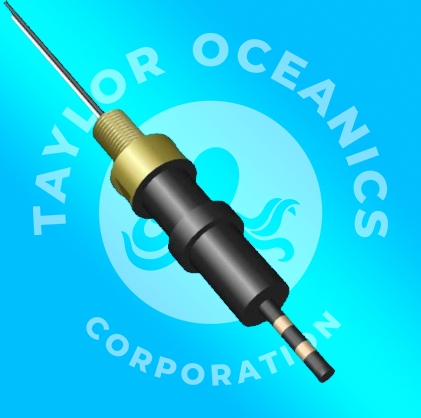A logo for taylor oceanics corporation with a needle