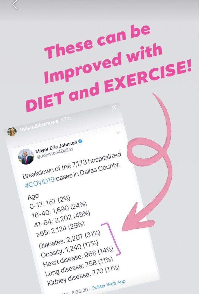 A twitter post that says these can be improved with diet and exercise