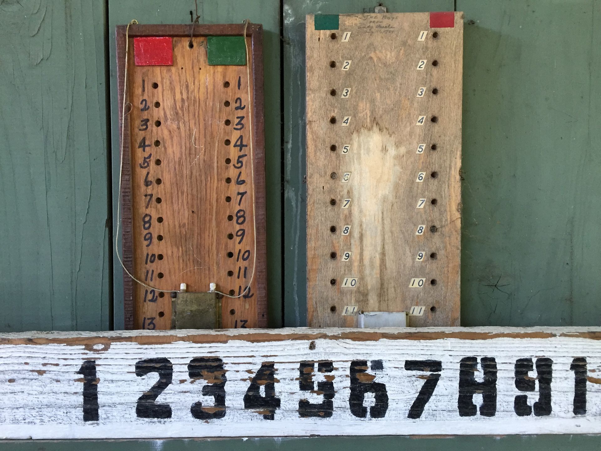 bocce score board