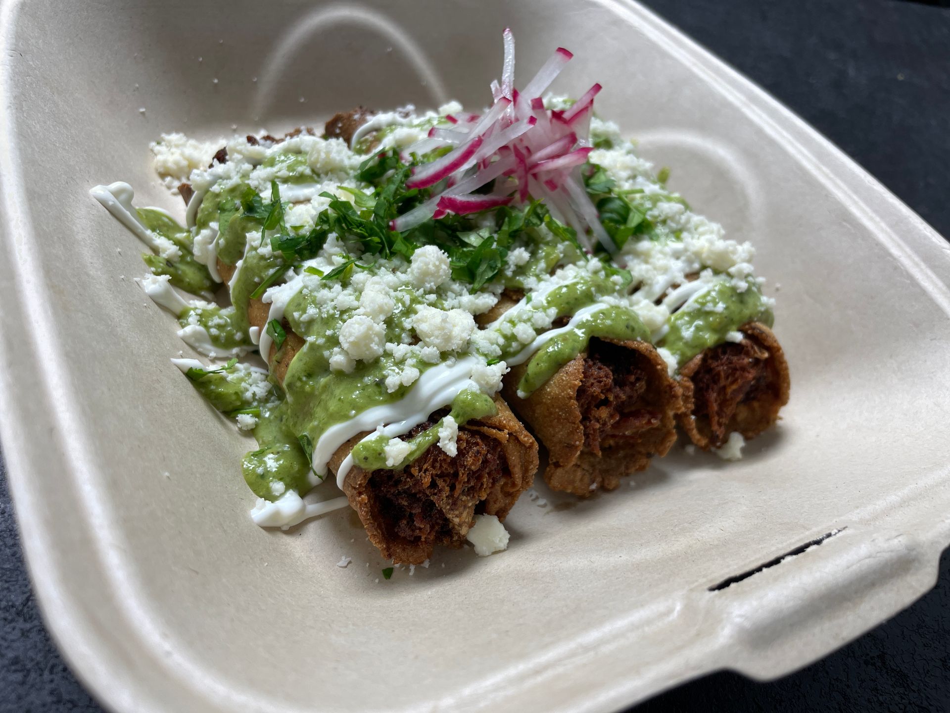 Tres Deli Si Oso: Smoked Chicken Taquitos