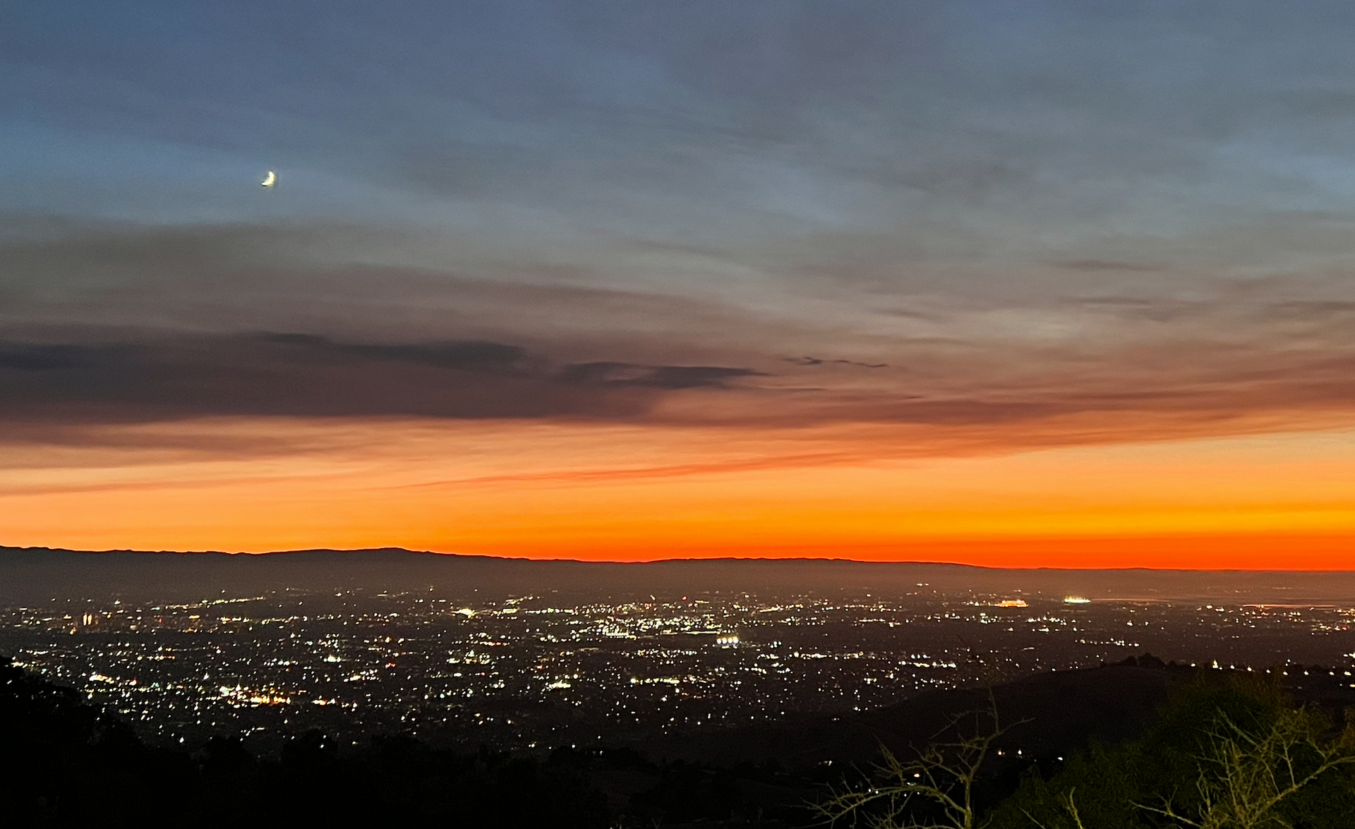 View from Grandview Restaurant Mt Hamilton SJ