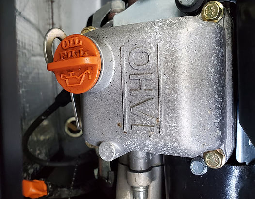Close-up of a small engine with