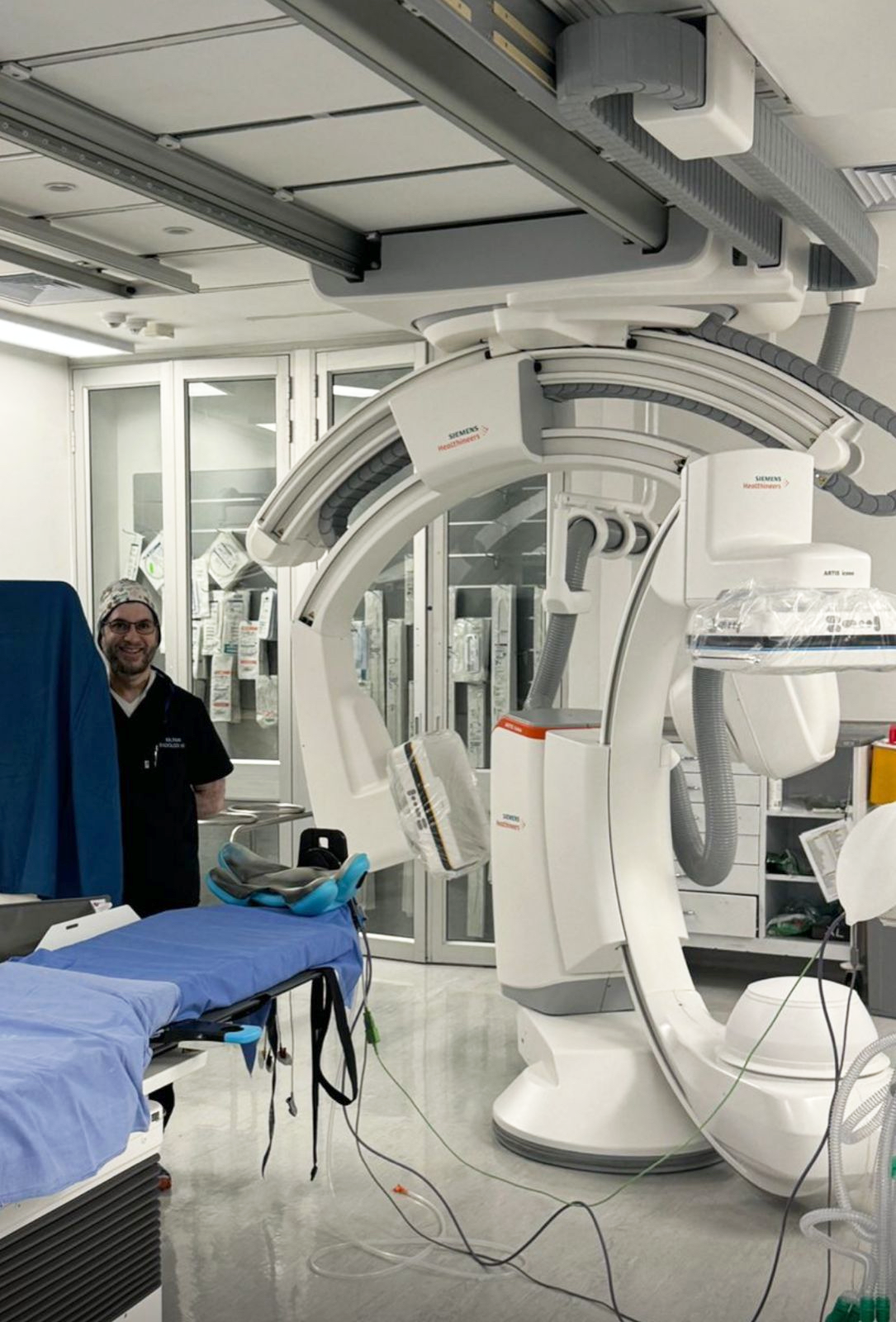 Dr Moaaz Valli Omar, a neurovascular interventional radiologist practising at Netcare Milpark Hospital, says greater public awareness is needed that stroke is a medical emergency, and that with prompt intervention at a comprehensive stroke facility more hopeful prognoses are possible. Dr Omar is pictured with the Artis icono biplane Digital Subtraction Angiography (DSA) system. Dr Moaaz Valli Omar, a neurovascular interventional radiologist practising at Netcare Milpark Hospital, says greater public awareness is needed that stroke is a medical emergency, and that with prompt intervention at a comprehensive stroke facility more hopeful prognoses are possible. Dr Omar is pictured with the Artis icono biplane Digital Subtraction Angiography (DSA) system.