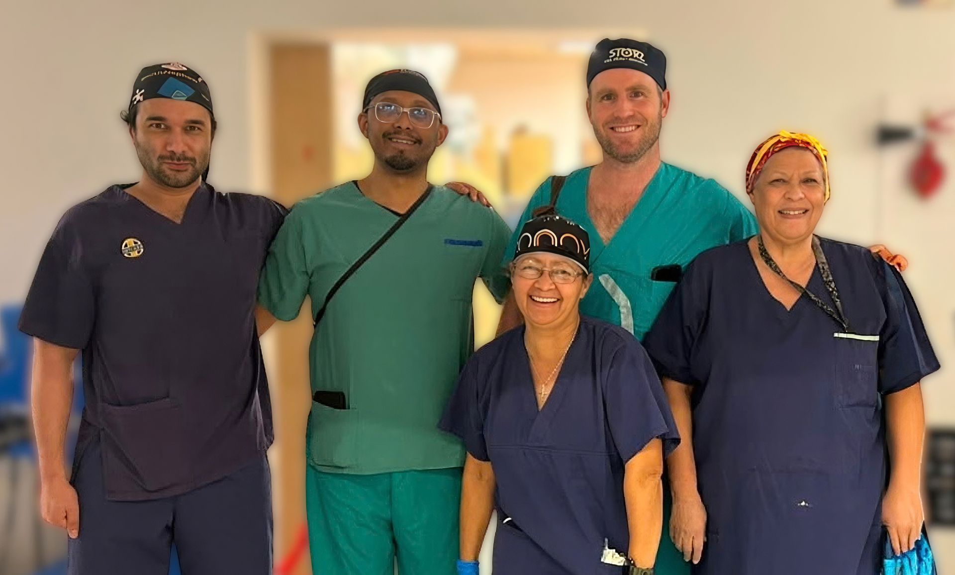 Dr Ashraf Petersen, ENT surgeons Dr Vincent Pretorius & Dr Matthew White