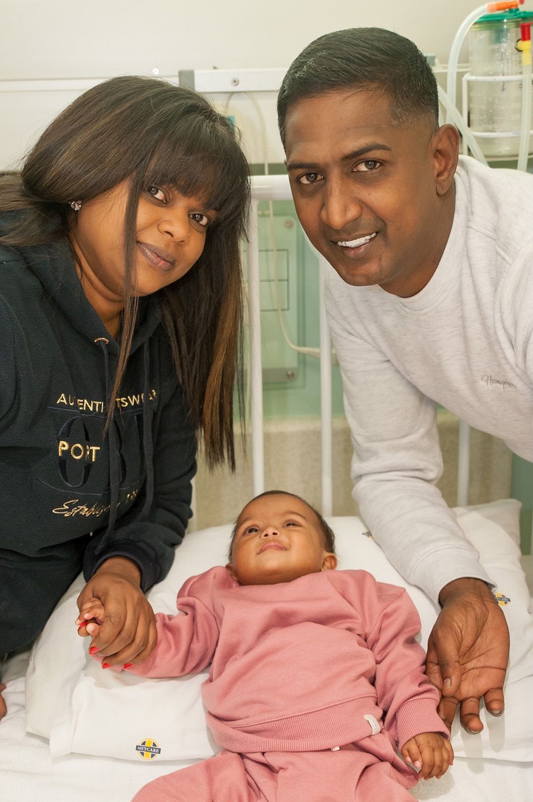 Parents Paroosha Naidoo and Kevin Pillay with Baby Kendreya