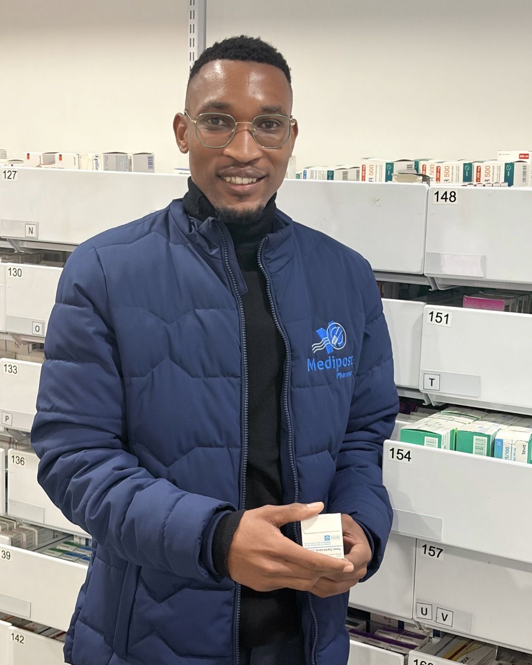 Pharmacist Patrick Kodibona of Medipost Pharmacy Pharmacist Patrick Kodibona of Medipost Pharmacy