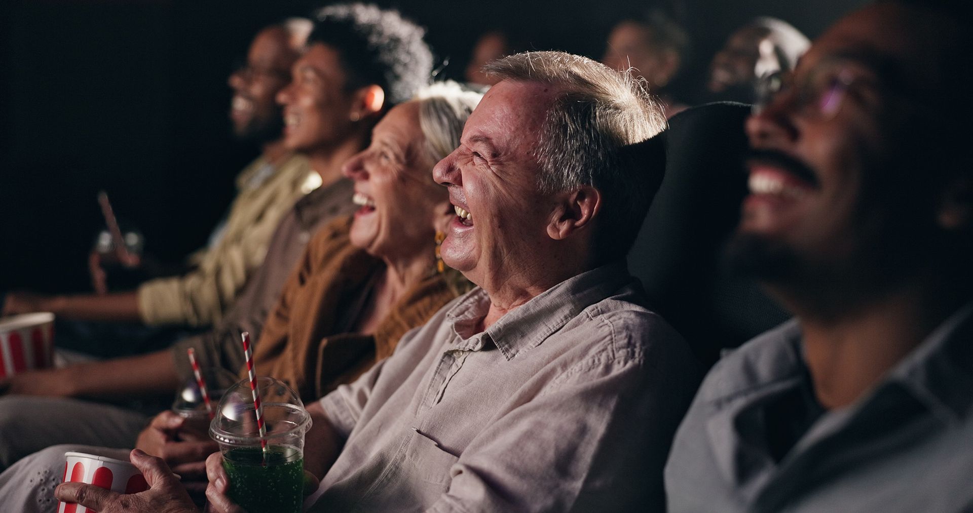 happy movie audience