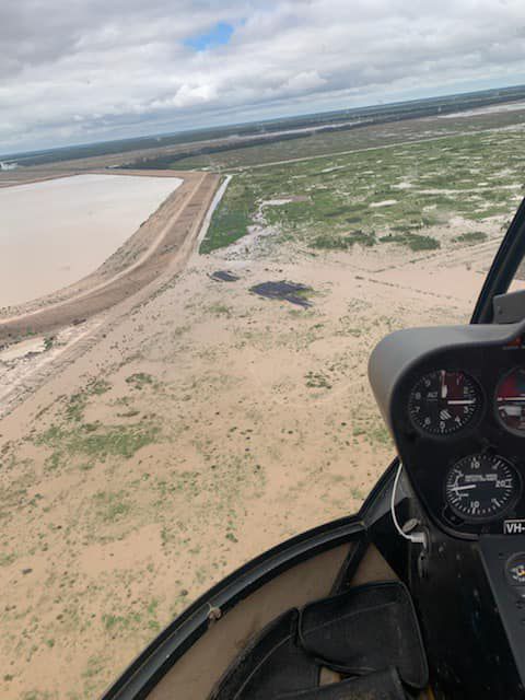 Aerial View Of The Construction Road With A Large Landscape Area — NQES Industries in Tennant Creek, NT