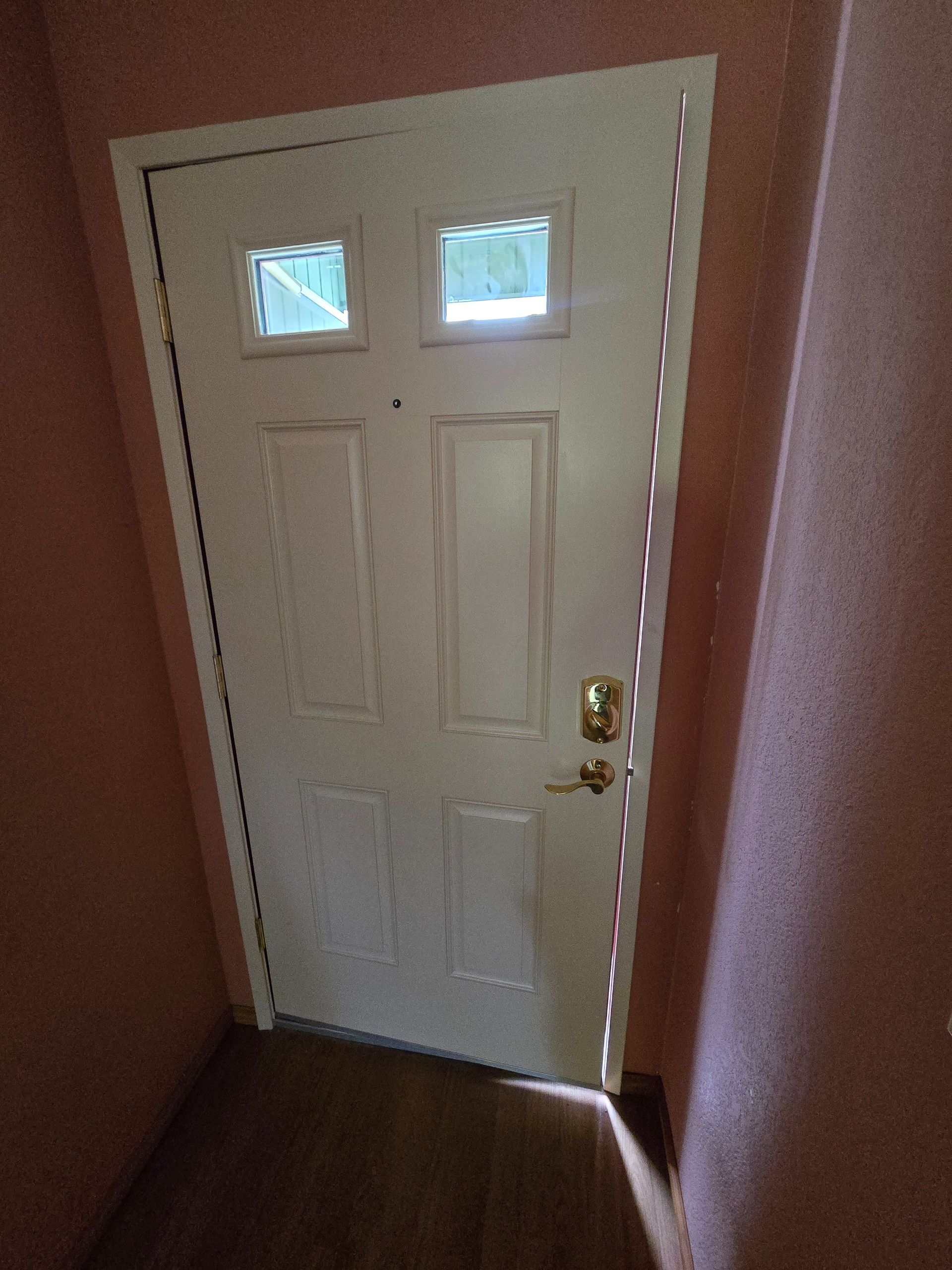 Before image of the inside door entry