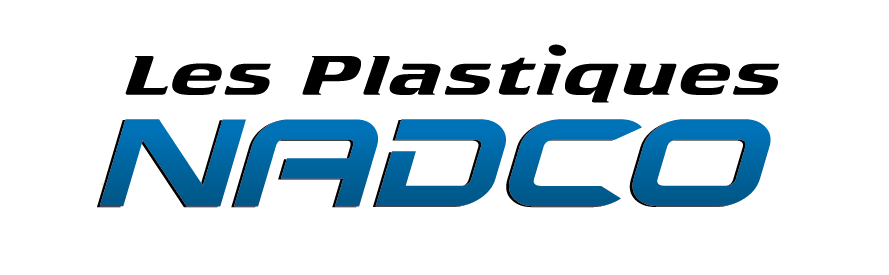 Les Plastiques NADCO logo in black and blue text on a white background