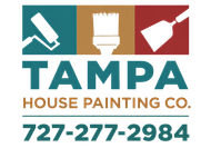 Logo: Pasco Tampa House Painting Company, with paint tools, phone number.