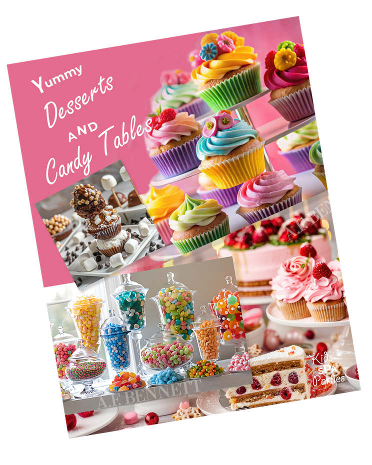 Kids spa parties at A.F. Bennett can include yummy desserts and candy tables. 