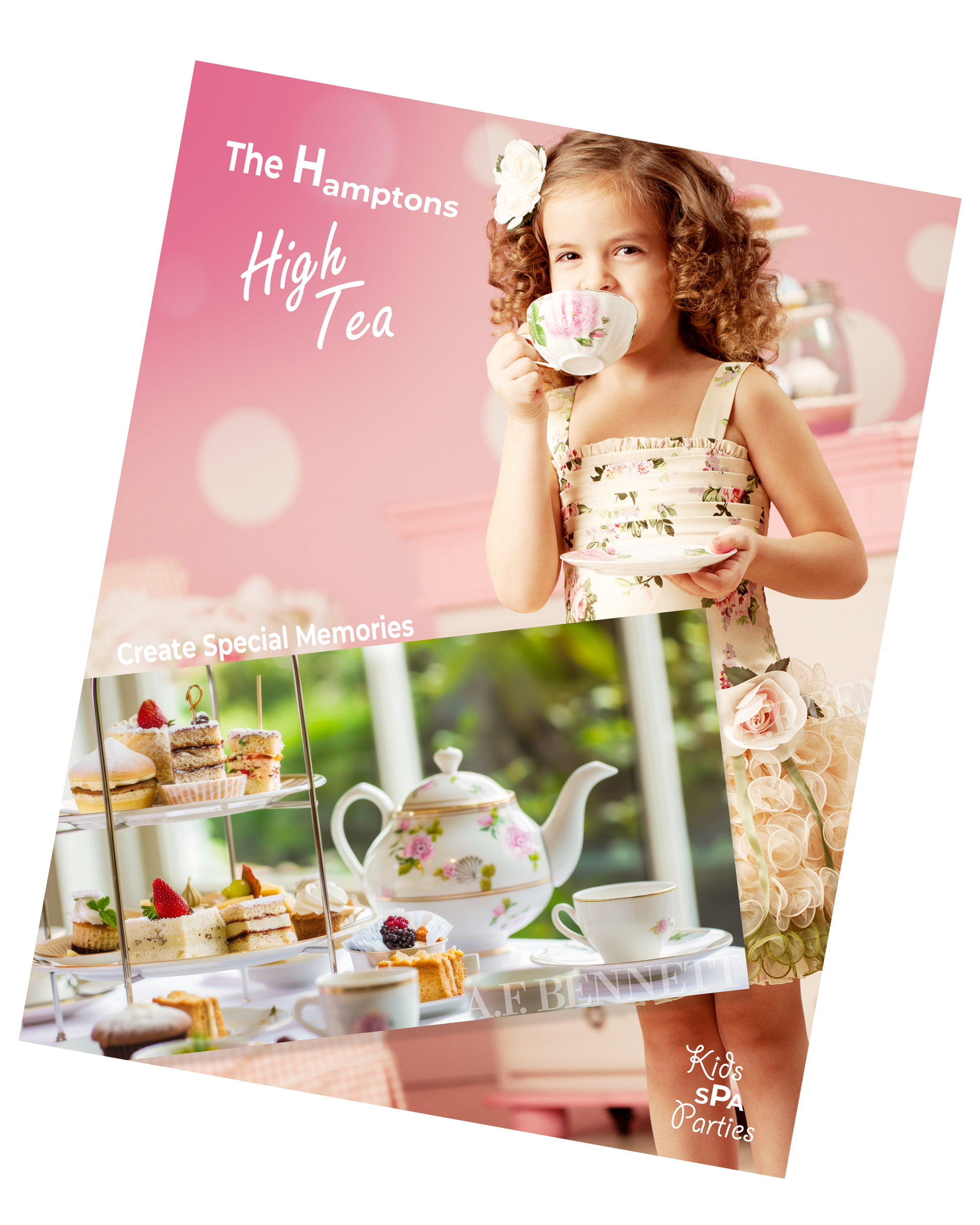 Kids love the Hamptons High Tea as part of their spa party. 