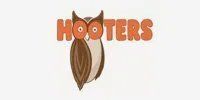 A hooters logo with an owl on a white background.