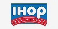 A blue and red logo for ihop restaurant on a white background.