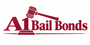 A1 Bail Bonds logo with red gavel and stylized maroon text on a white background