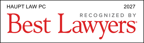 Logo of Haupt Law, PC, recognized by Best Lawyers, award for 2026.