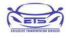 Purple logo of a car with “ETS” and the words “Exclusive Transportation Services”