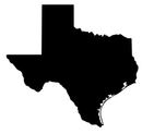 Silhouette of the state of California in black.