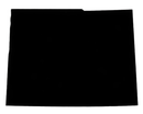 Silhouette of the state of California in black.