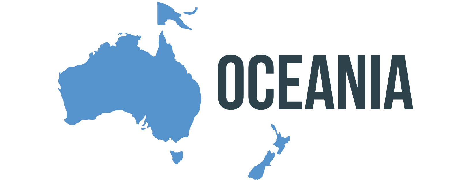 oceania The logo for oceania shows a map of australia and new zealand