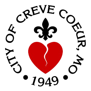 A logo for the city of creve coeur from 1949