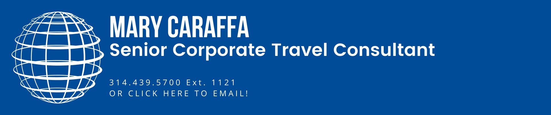 Mary caraffa is a senior corporate travel consultant