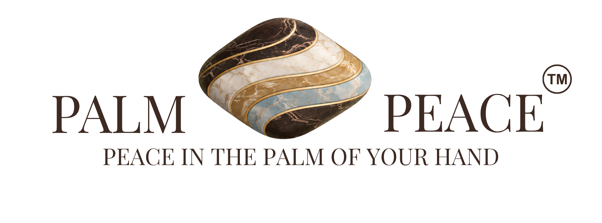 Het Palm Peace-logo met een schelp en de slogan 