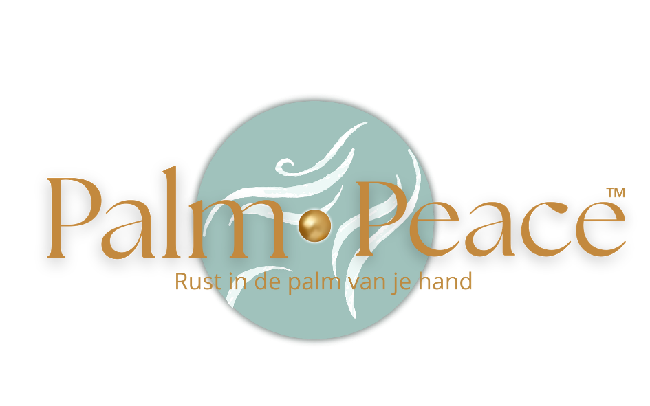 Het Palm Peace-logo met een schelp en de slogan