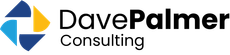 DavePalmer Consulting logo with a blue, gold, and white geometric shape.