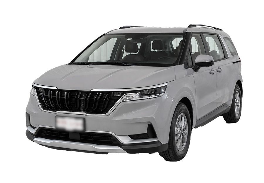 Silver SUV on a white background, shown at a three-quarter front angle