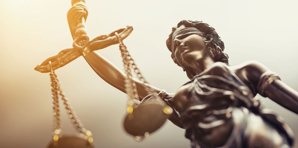 Close Up Lady of Justice Statue