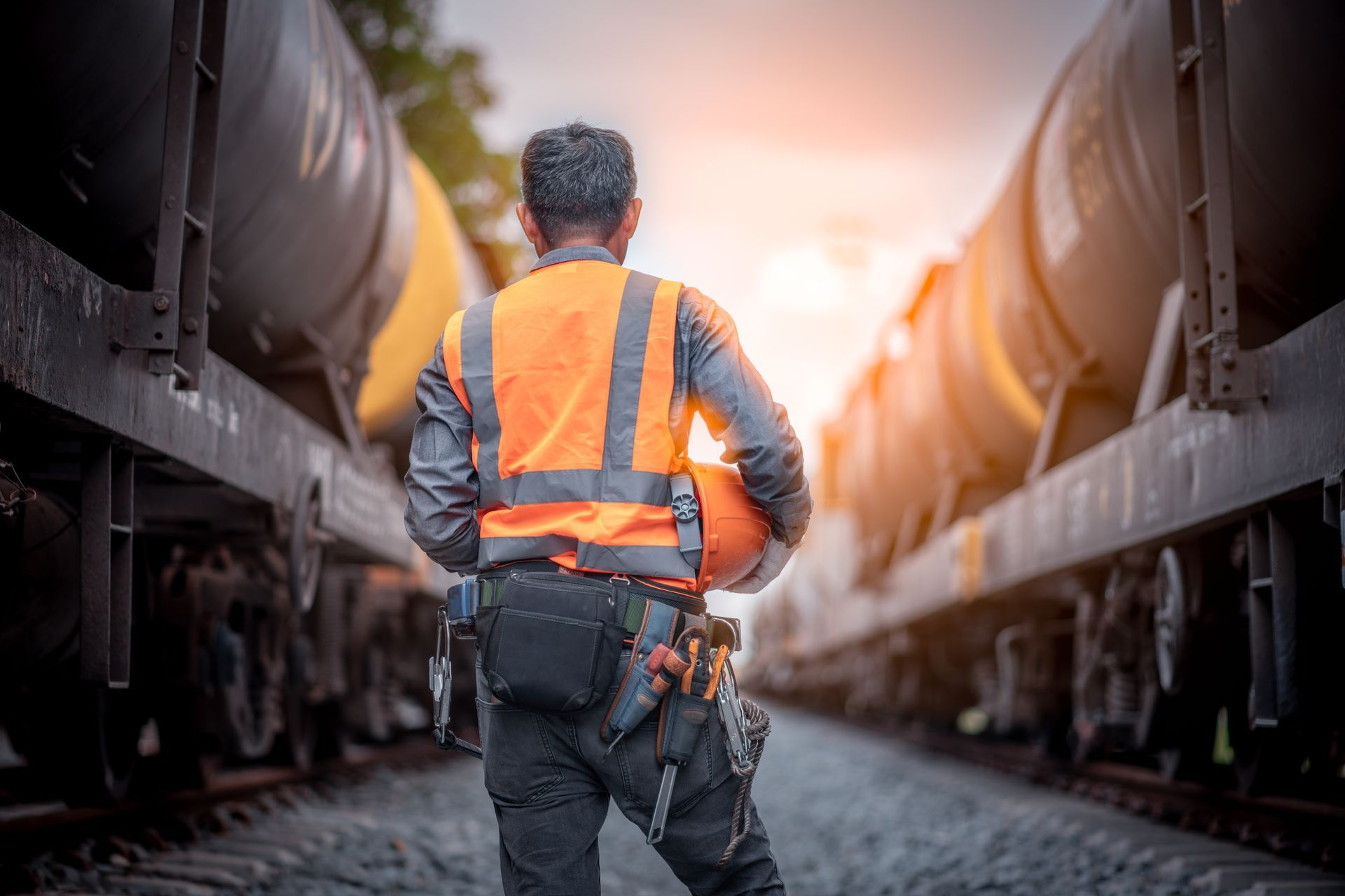 Railroad Workers Working Together