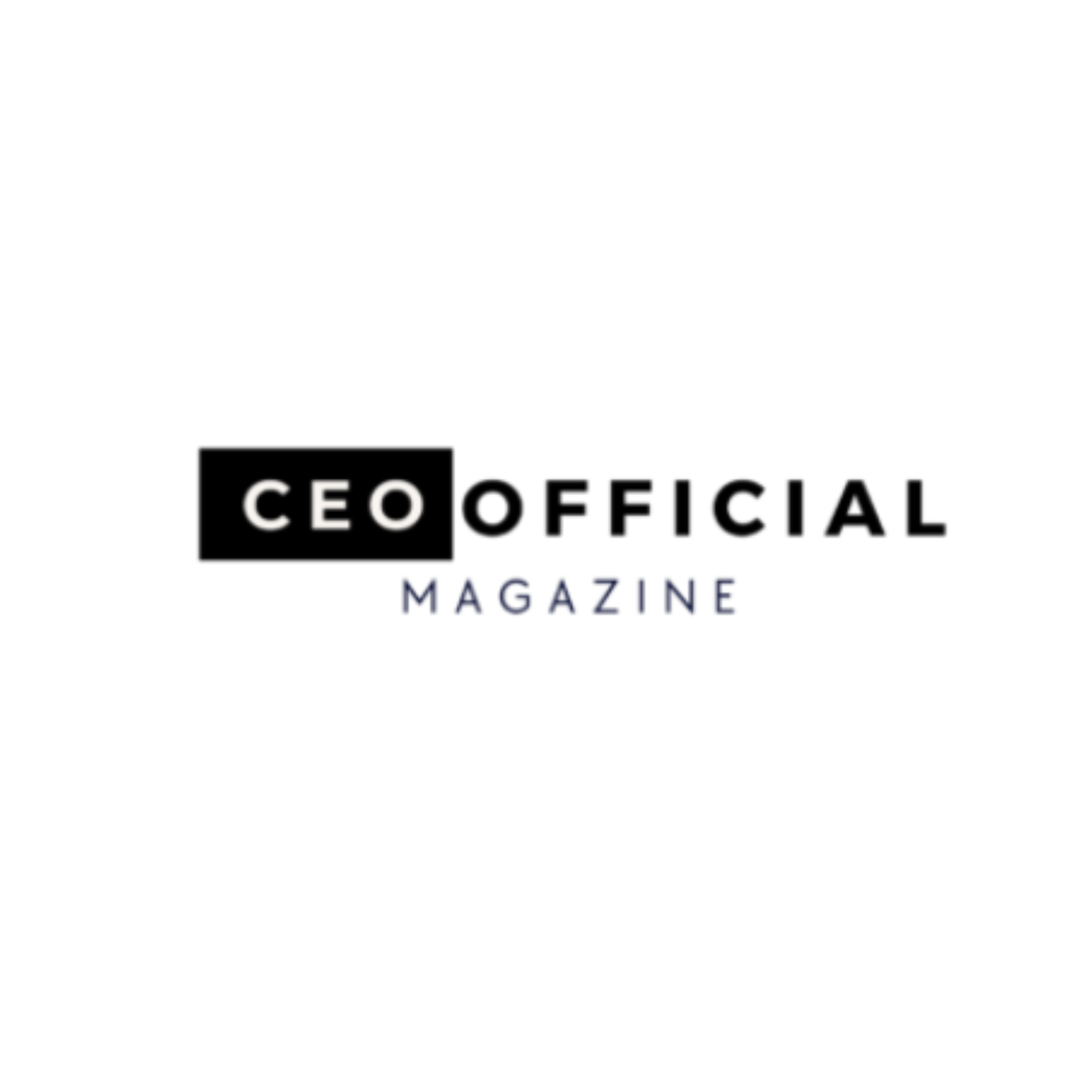 CEO Official Magazine logo in black and white on a white background