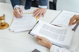 person signing document