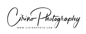 Cirino Photography logo in cursive, with website address below.