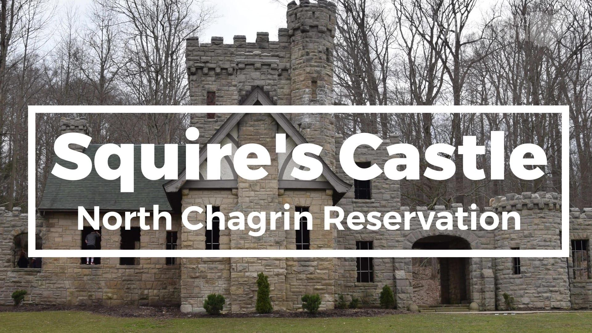 Squire's Castle, a stone building resembling a castle, in the North Chagrin Reservation.