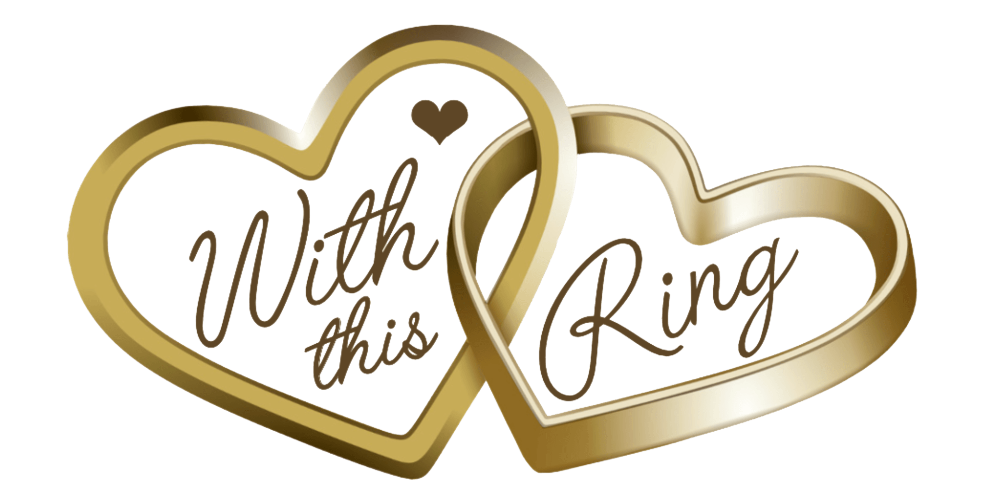 Golden interlocking hearts with 