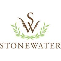 StoneWater logo: brown intertwined 