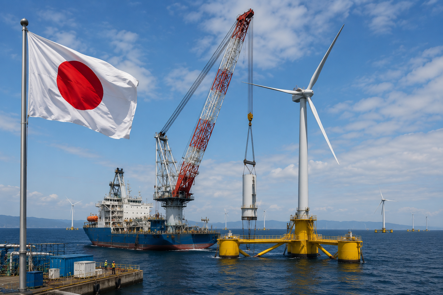 国交省、浮体式洋上風力の海上施工技術で7件採択　港湾・係留・気象予測を重点支援