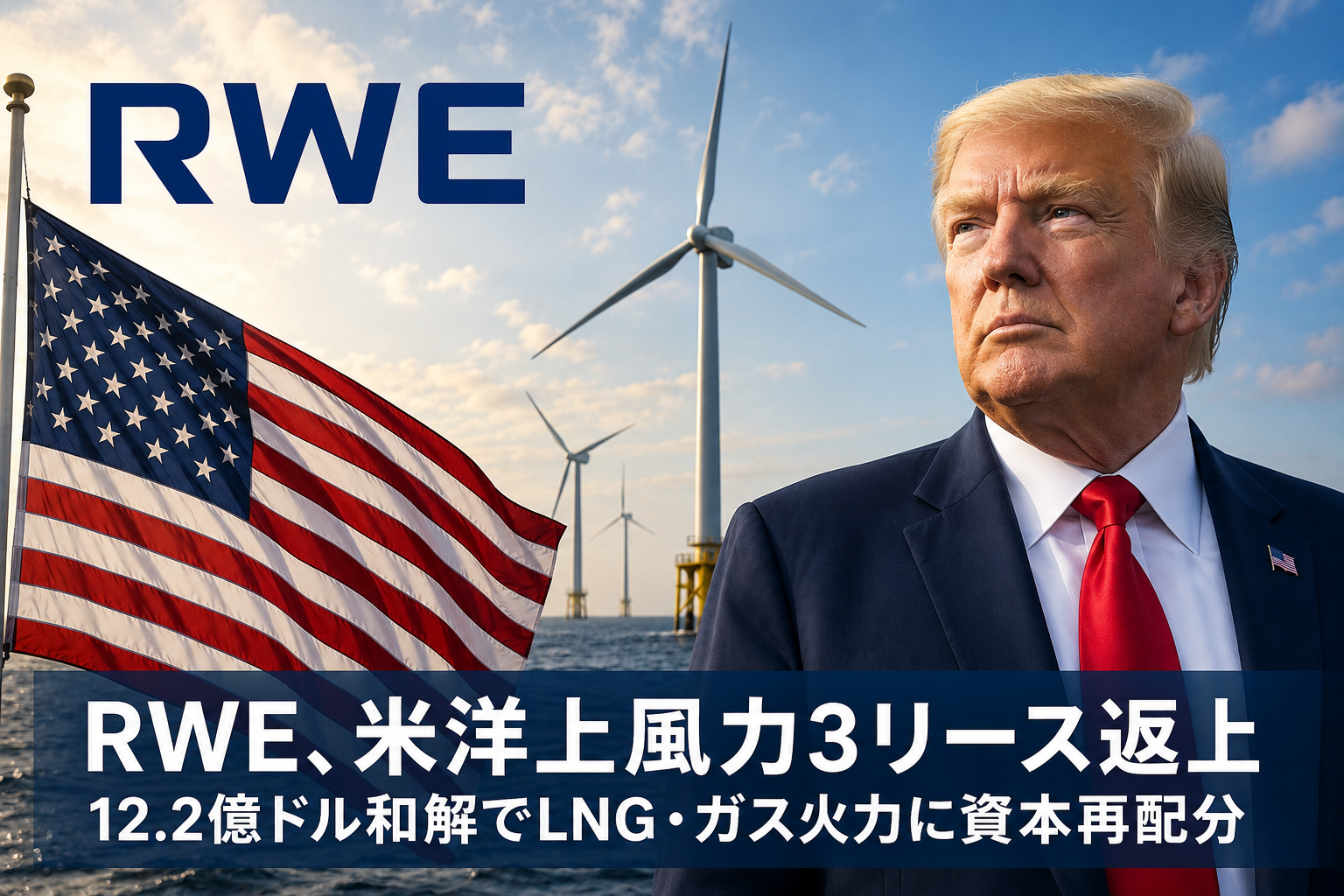 RWE、米洋上風力3リース返上　12.2億ドル和解でLNG・ガス火力に資本再配分