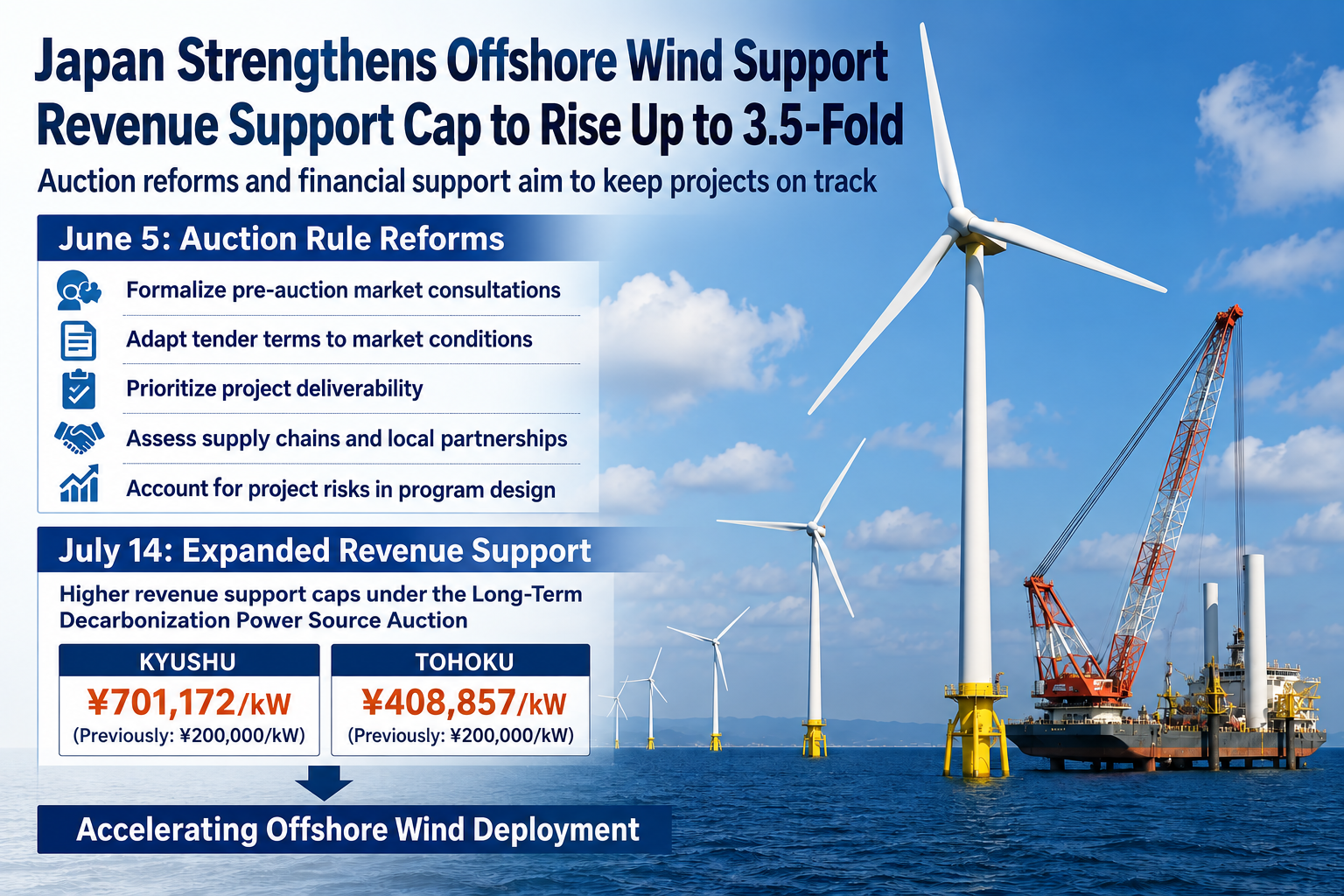 Japan Plans to Raise Offshore Wind Revenue Support Cap to 3.5 Times Previous Level