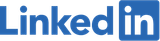 The linkedin logo is shown on a white background
