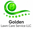 Green swirl leaf logo with &ldquo;Golden Lawn Care Service LLC&rdquo; text
