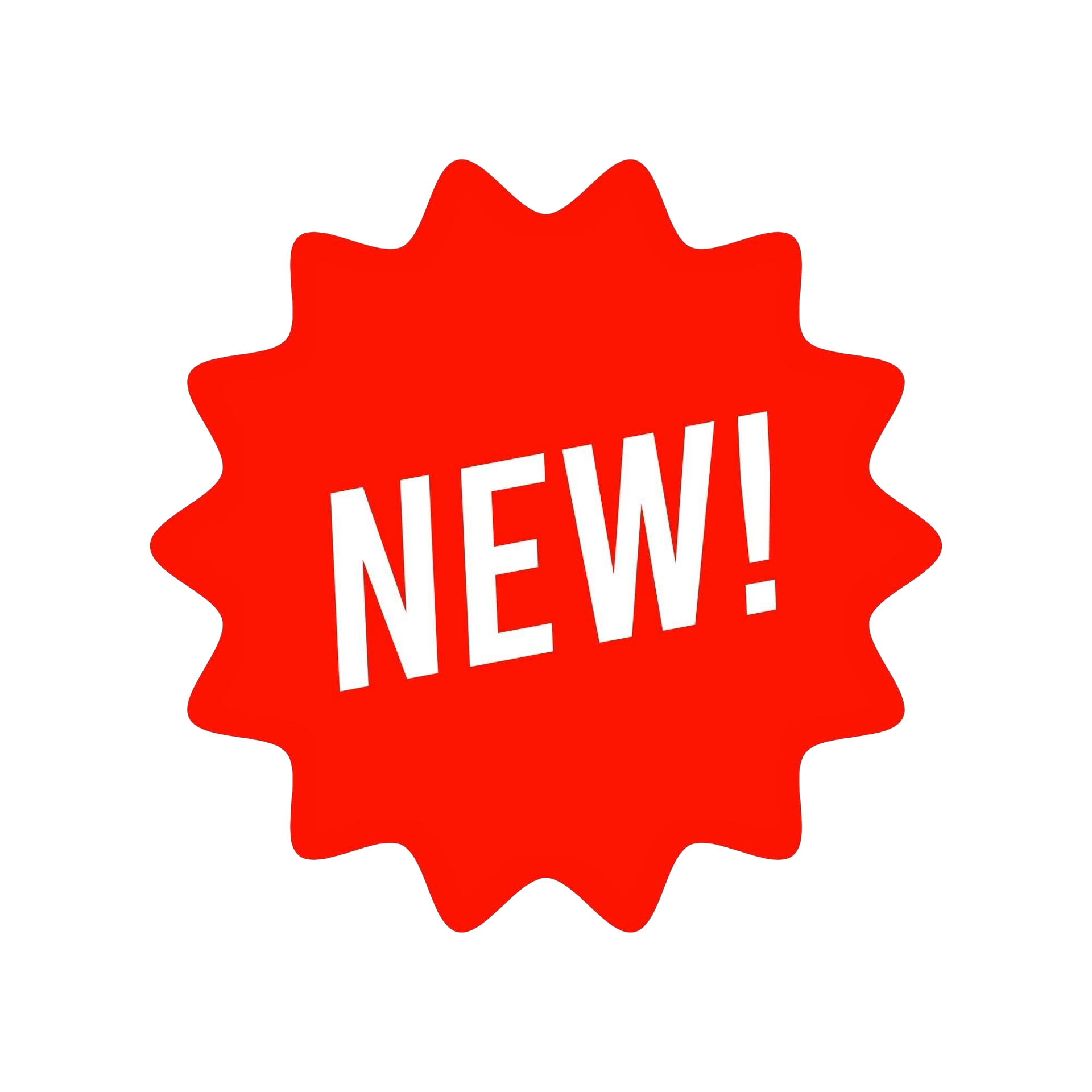 A red star with the word new written on it