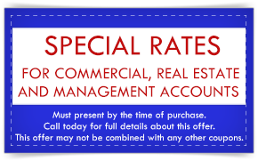 Blue and white coupon: