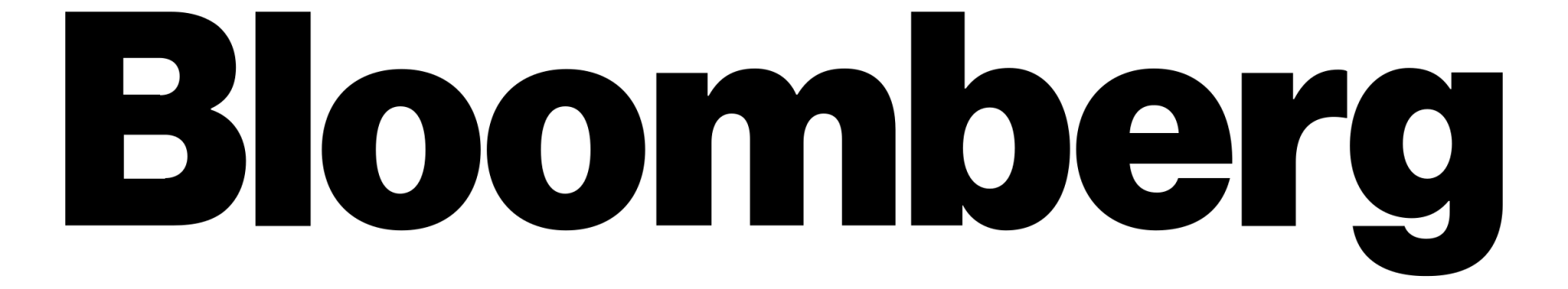 The word bloomberg is written in black on a white background