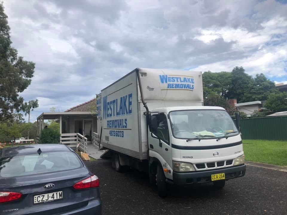 Westlake White Moving Truck in Lake Macquarie