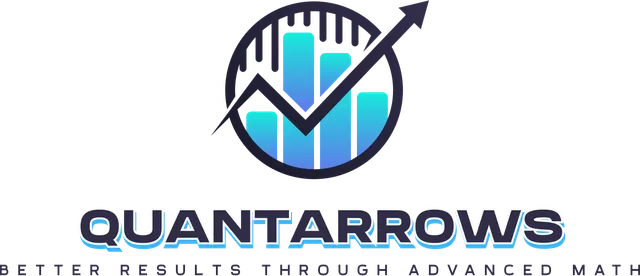 Logo: Blue bars inside a circle with a rising arrow, 